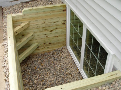 Egress Window – Wood Timbers